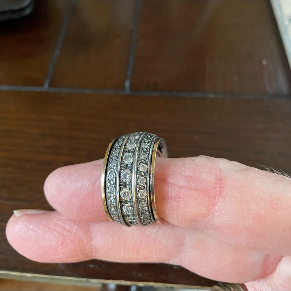 Sterling silver spin ring size 8
